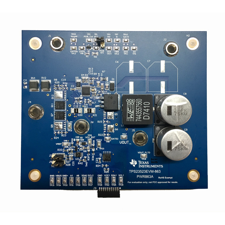 TPS23523EVM-863 用于高功率负电压应用的 TPS23523 评估模块 top board image