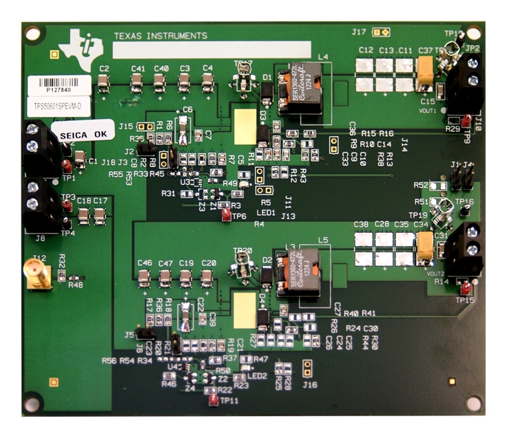 TPS50601SPEVM-D TPS50601SP EVM 双操作 top board image