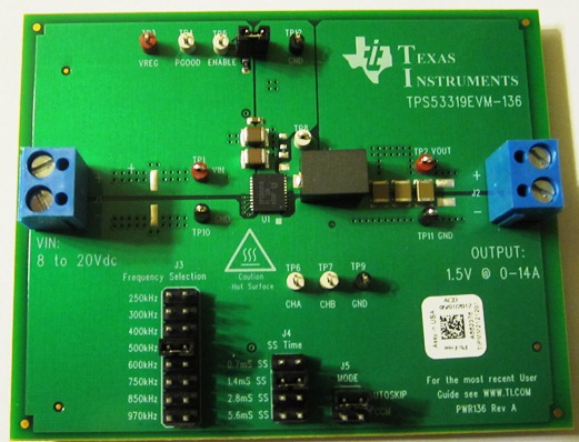 TPS53319EVM-136 TPS53319 评估模块 top board image