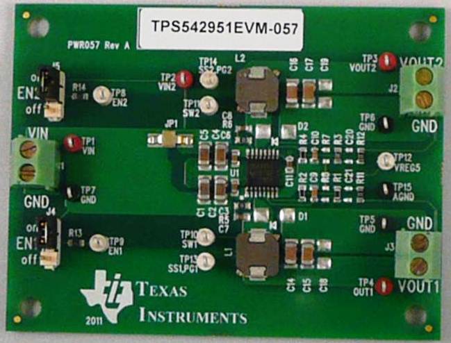 TPS542951EVM-057 TPS542951 评估模块 top board image