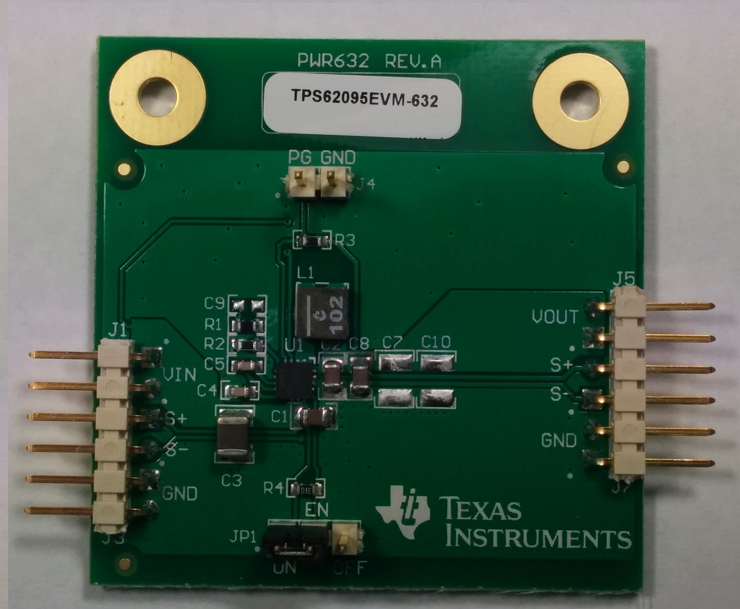 TPS62095EVM-632 4A 同步降压转换器评估模块 top board image