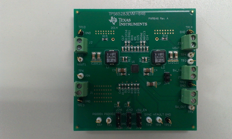 TPS65283EVM-646 TPS65283EVM 评估模块 top board image