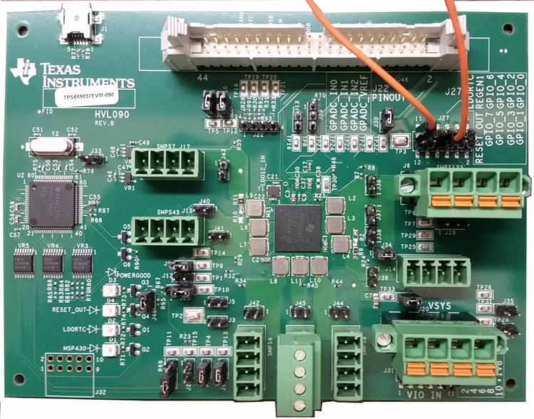 TPS659037EVM-090 TPS659037 电源管理 IC 评估模块 top board image