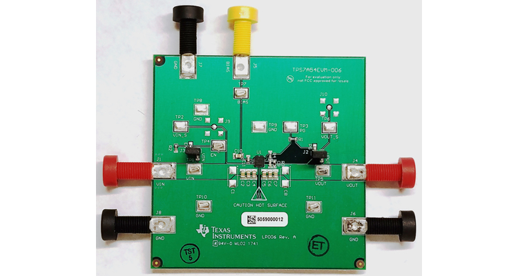 TPS7A54EVM-006 TPS7A54-Q1 4A 低 VIN (1.1V) 低噪声高精度超 LDO 稳压器评估模块 top board image