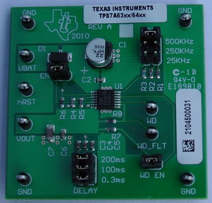 TPS7A6350EVM TPS7A6350 评估模块 top board image