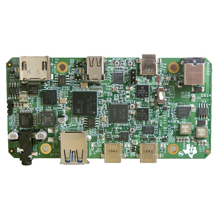 USB-CTM-MINIDK-EVM 支持视频和充电的 USB Type-C 微型底座板评估模块 top board image