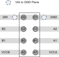SN74AVC2T45 layoutYZP.gif