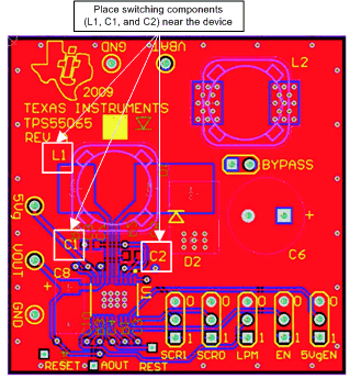 TPS55065-Q1 layout_top_slis132.gif