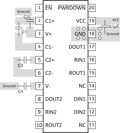 MAX3222 max3222_layout.gif