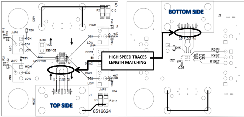 SN75LVCP601 layout_example_sllse41.gif