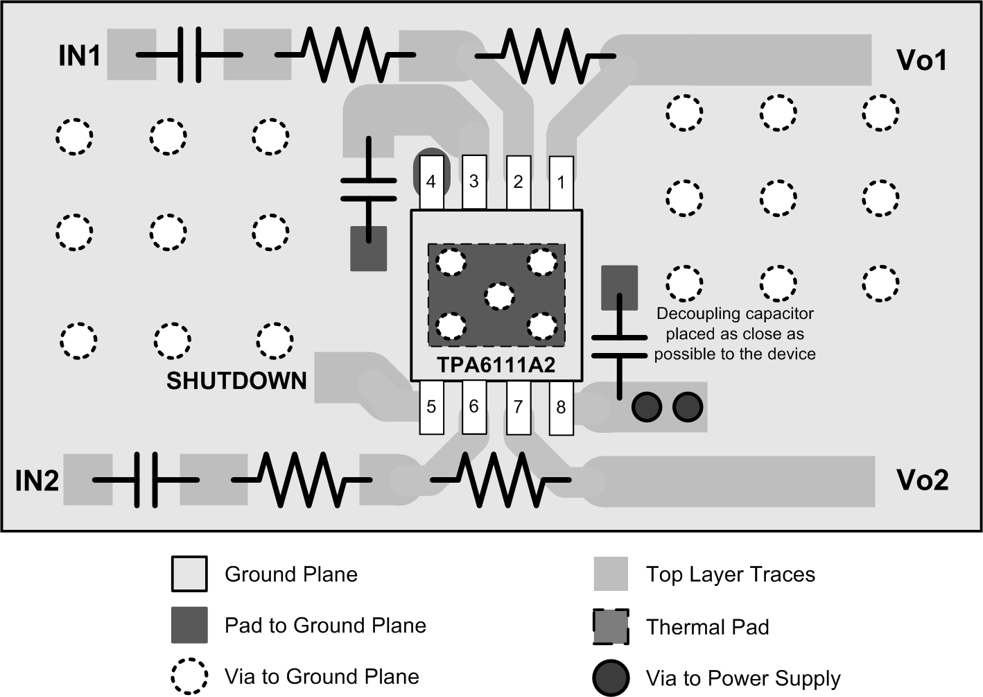 TPA6111A2 TPA6111A2_LayoutExample_MSOP.gif