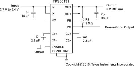 TPS60130 TPS60131 TPS60132 TPS60133 bd_typical_operating_circuit_power_good_comparator_SLVS258A.gif