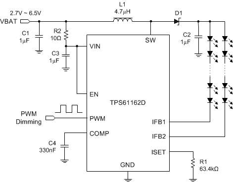 TPS61162D typ_app2_lvsc13.gif