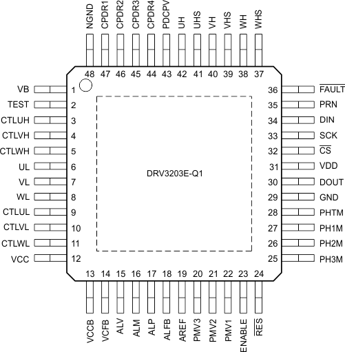 DRV3203E-Q1 PinOut_PHP-48_SLVSCE5.gif