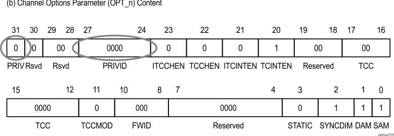 AM263Px Channel Options Parameter (OPT) Example