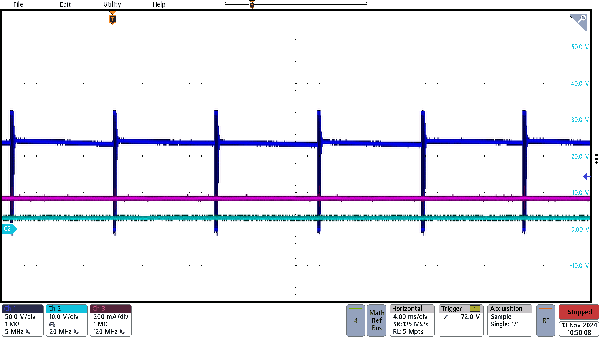 PMP23454 LLC, Trickle-Charge Mode, 115Vac, 3V Output, 165mA Load