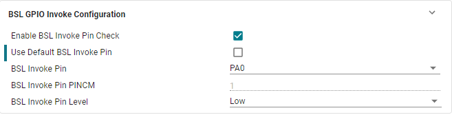  选择其他引脚作为 BSL 调用