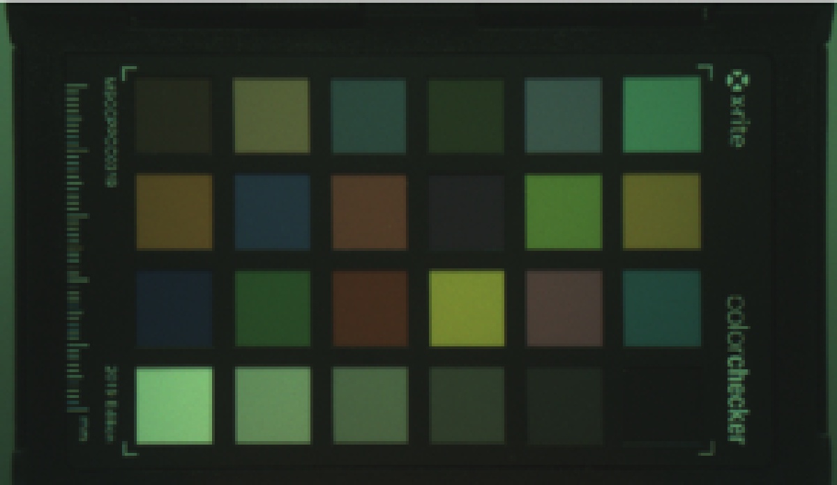  使用 D50 照明时捕获的色卡图像