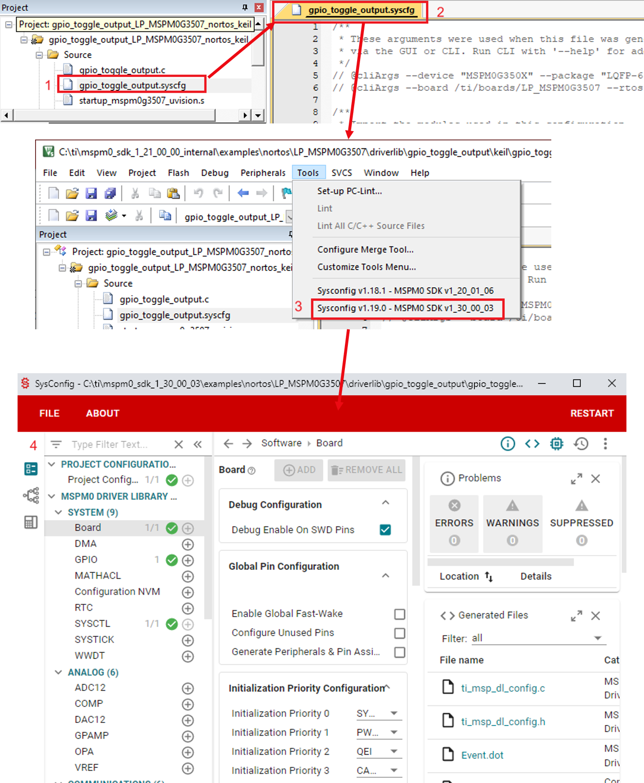  打开 .syscfg 文件