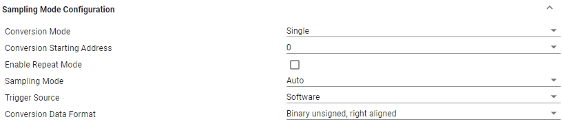  ADC 采样模式的 SysConfig 配置