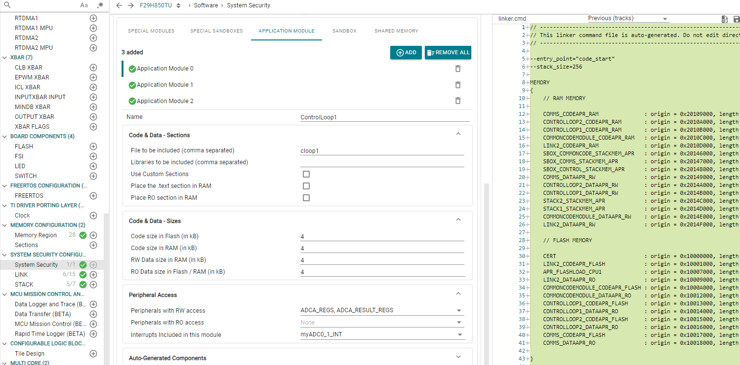  应用模块配置示例