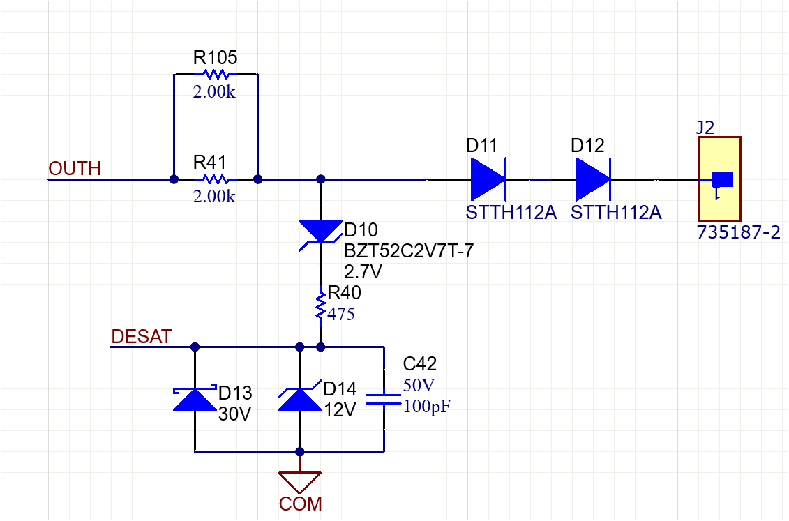 UCC21750Q1 含外部充电方式的 DESAT 实现