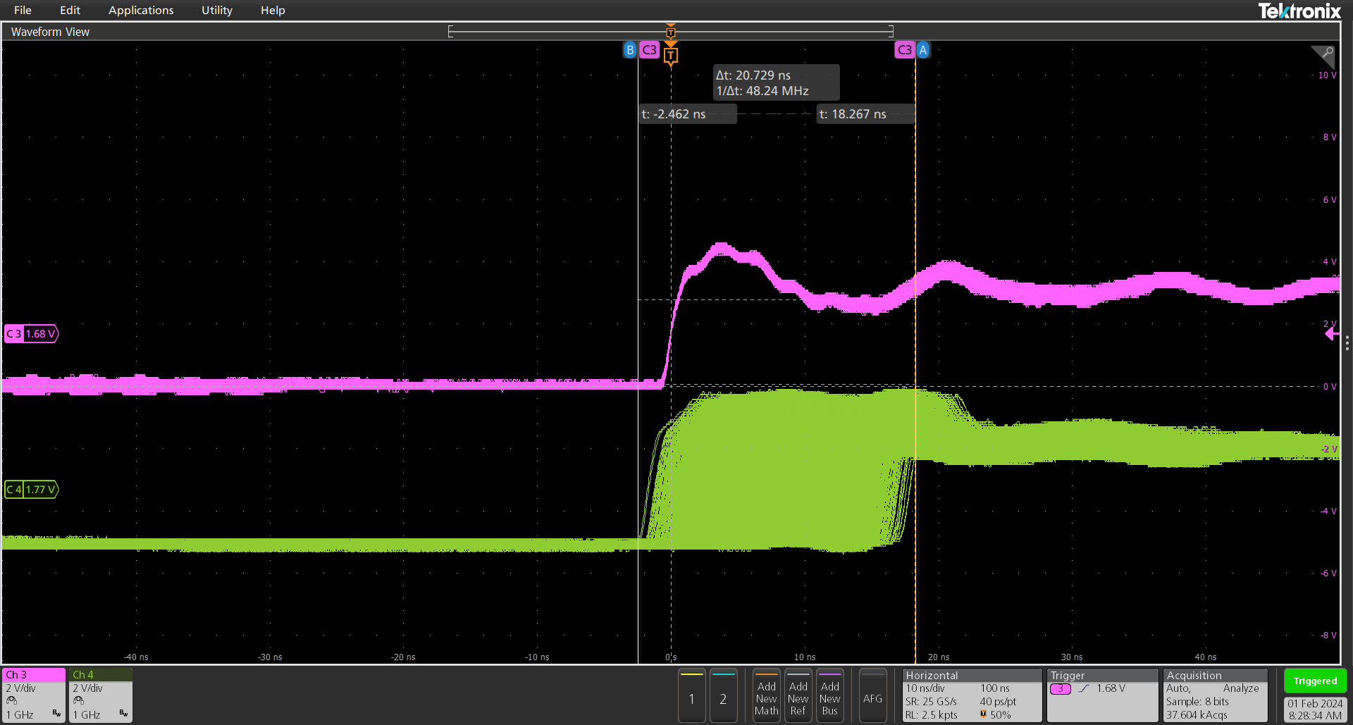  使用本地 250MHz 时钟并启用固定延迟的 DP83TC818 PPS 同步