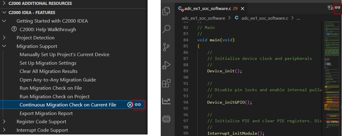  对当前文件启用持续迁移检查