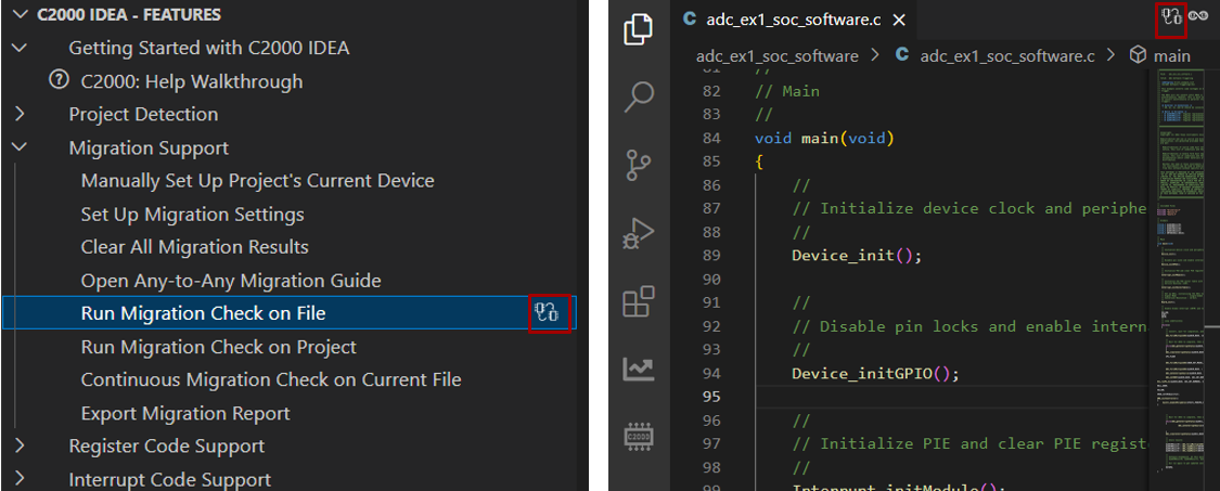  文件迁移执行（扩展树和编辑器视图）