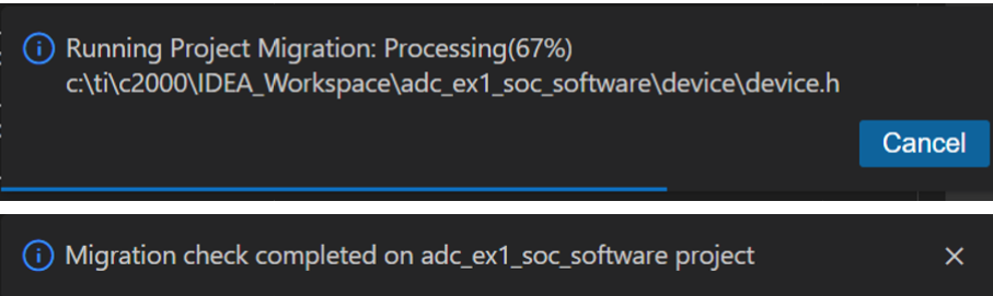  项目迁移进度条和完成通知