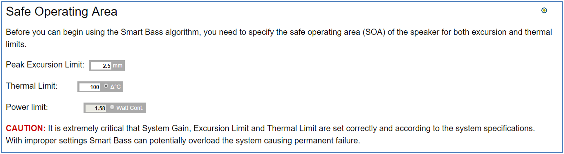 TAS5825M 安全工作区页面