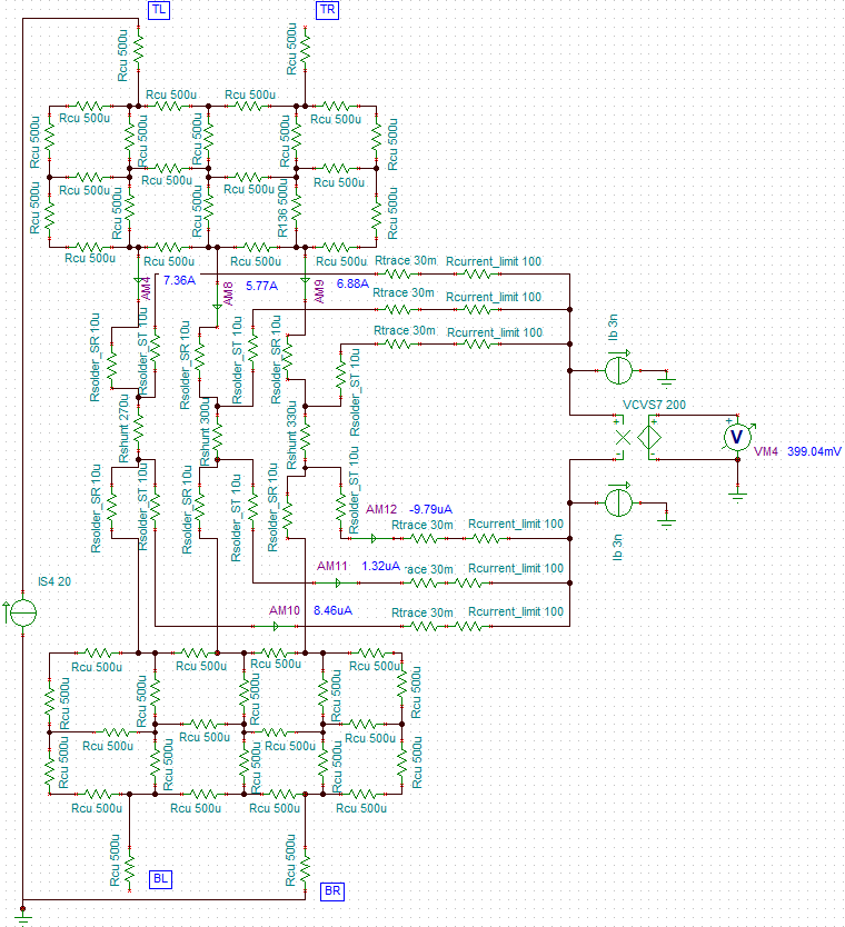  布局 3：对每个分流器进行开尔文检测（最优布局方案）