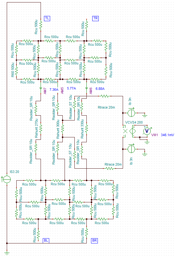  布局 2：通过中间分流器进行开尔文检测