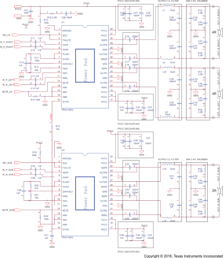 tpa3116d2 tpa3118d2 tpa3130d2 typical_application3_los708.gif
