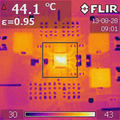 TPS65261 TPS65261-1 Thermal Signature of TPS65261EVM GUID-DD68C413-820C-4B1F-958F-90366BACD75F-low.gif