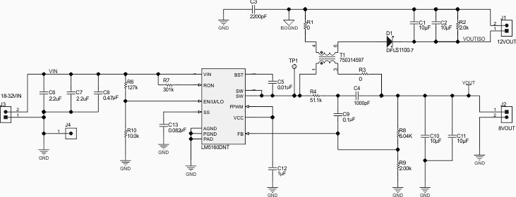 LM5160 LM5160A FlyBuck_App_Schematic_SNVSA03.png