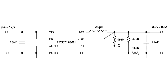 TPS62170-Q1 TPS62171-Q1 TPS62172-Q1 SLVSCK7_app3.3V.gif