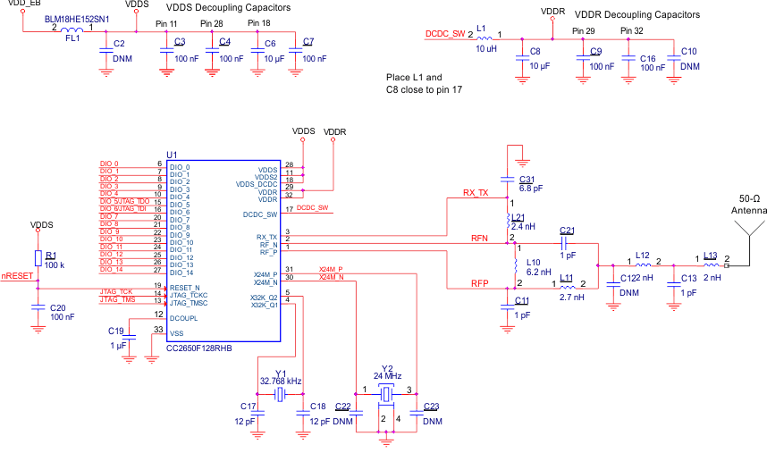 CC2650 circuit_1_external_differential_swrs178.gif