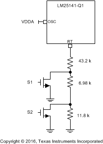 LM25141-Q1 rt_connection_circuit_2pt2mhz_SNVSAP9.gif