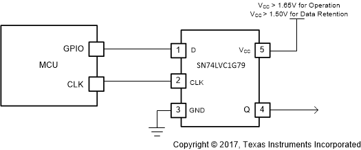 SN74LVC1G79-Q1 SN74LVC1G79-Application.gif