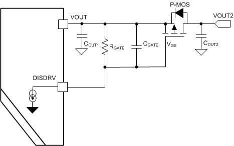 TPS61178 LoadDisconnectFETconnection_SLVSDA7.gif