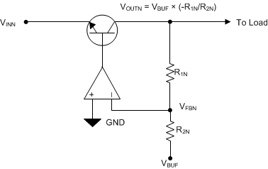 TPS7A39 简化的负极调节电路