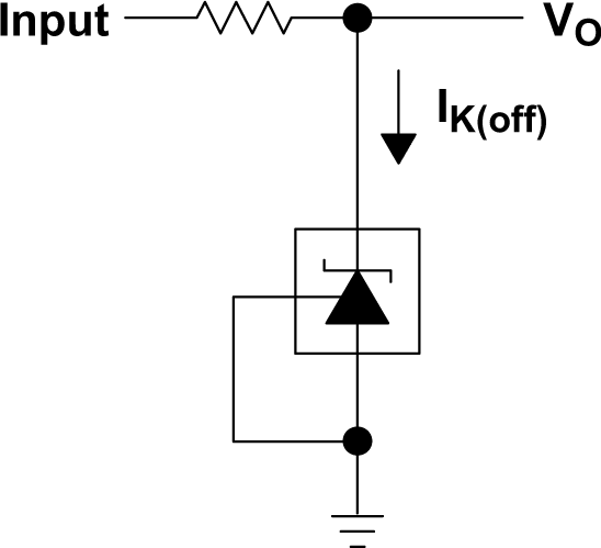 TLV431 TLV431A TLV431B Test Circuit for IK(off)
