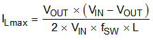 TPS65911 tps65911-conveter-maximum-inductor-current-equation.gif