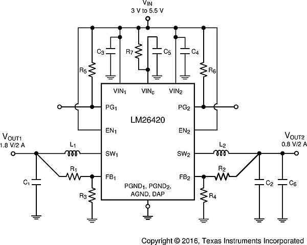 LM26420-Q1 LM26420_typ_High_Efficiency_DCDC_Application_Circuit4.gif