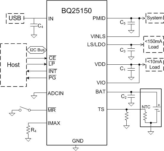 BQ25150 bq25150_simple_diagram_to_layout.gif