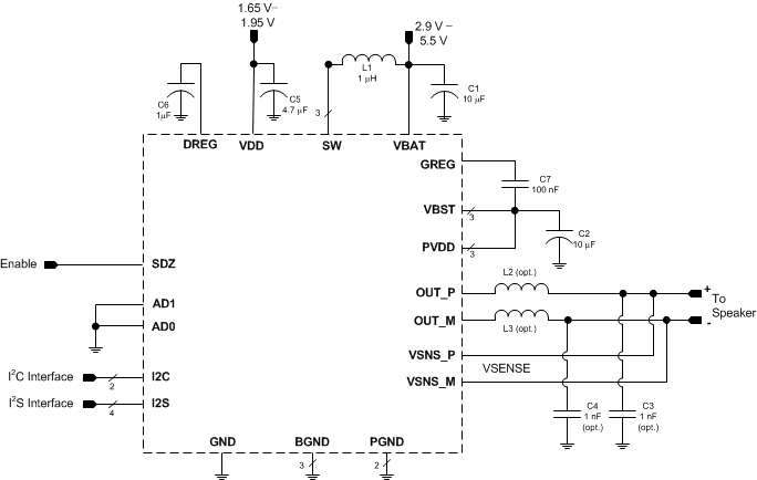 TAS2562 TAS2562_Apps_Diagram_Digital_Input.gif