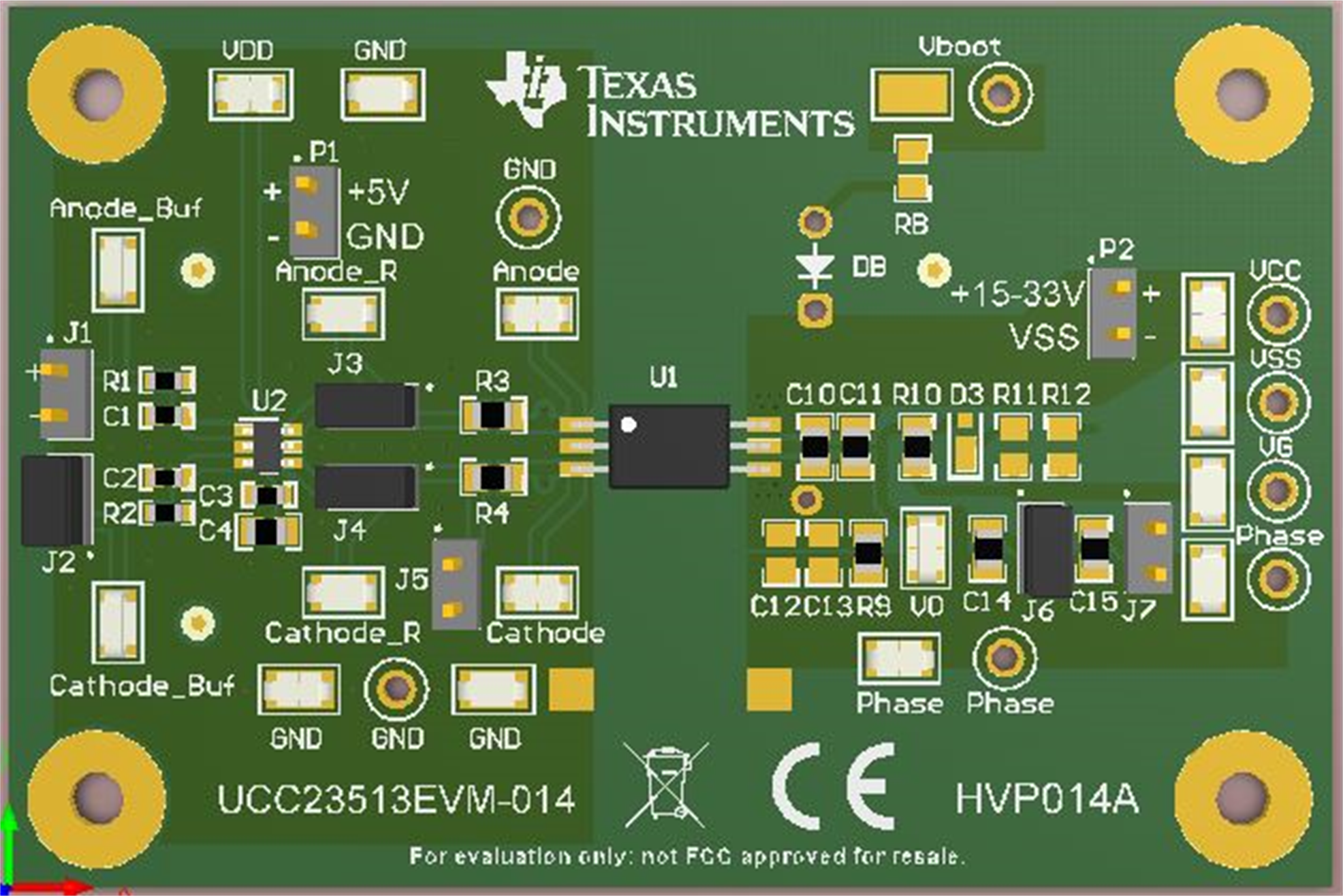 UCC23511 3-D PCB View GUID-D62C1BA7-0125-4B74-96F5-C19A05237D33-low.png