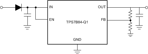 TPS7B84-Q1 典型应用原理图