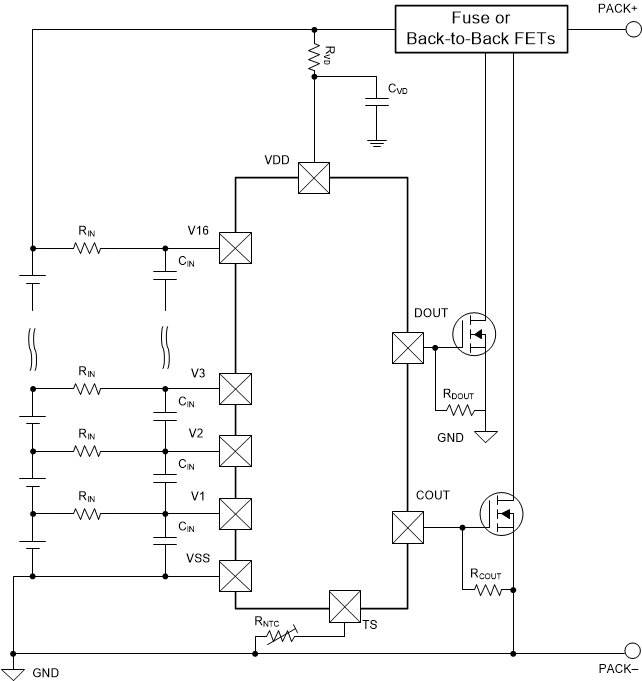 BQ77216 简化版原理图